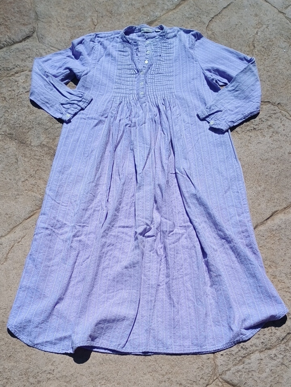 L L Bean Vintage 100% Cotton Women's Dress Size Medium Cottage Core